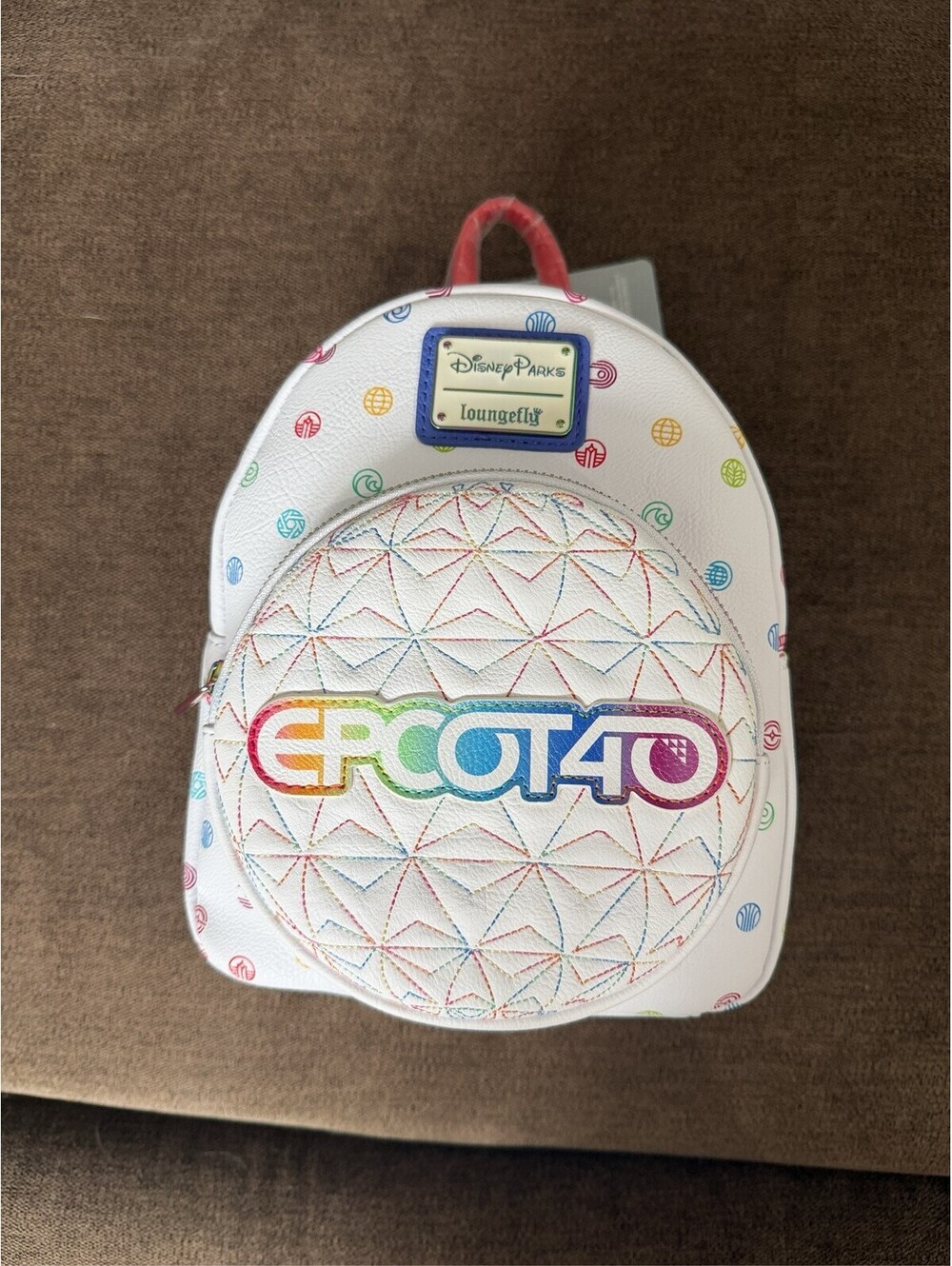 Disney Parks Loungefly EPCOT 40th Anniversary Mini Backpack